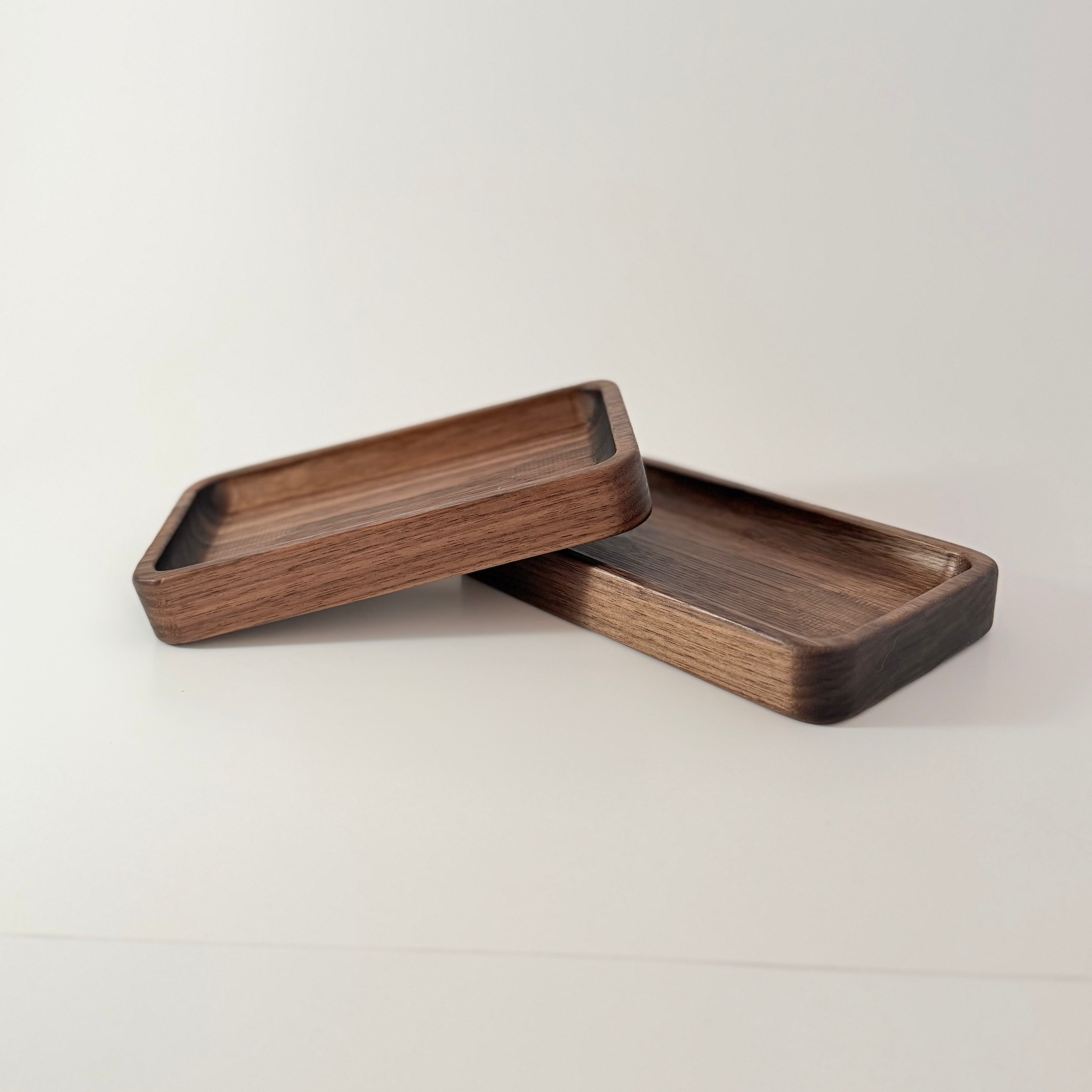 Wooden Catchall Tray Rectangular- Walnut (3x6")