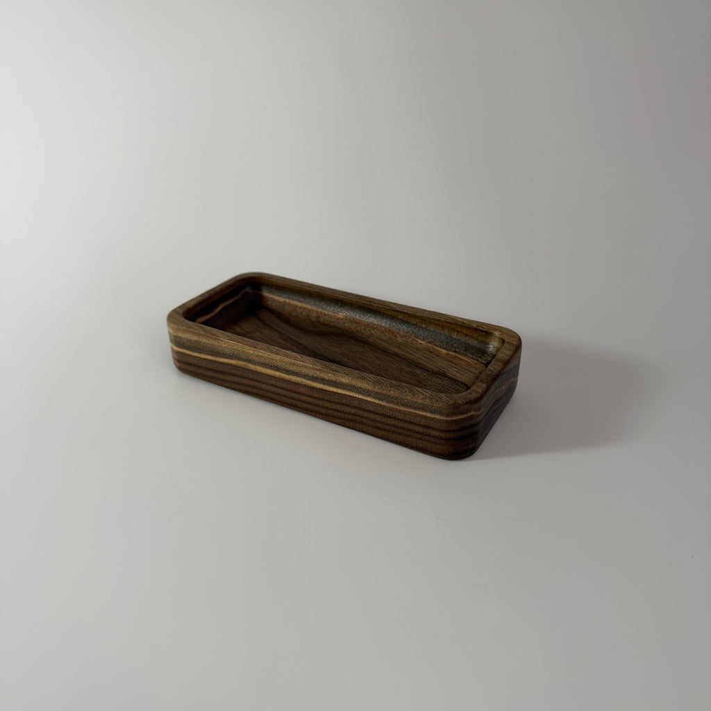 Wooden Catchall Tray Rectangular- Walnut (2.75x6")