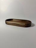 Wooden Catchall Tray Rounded Ends - Walnut (4x8.5")